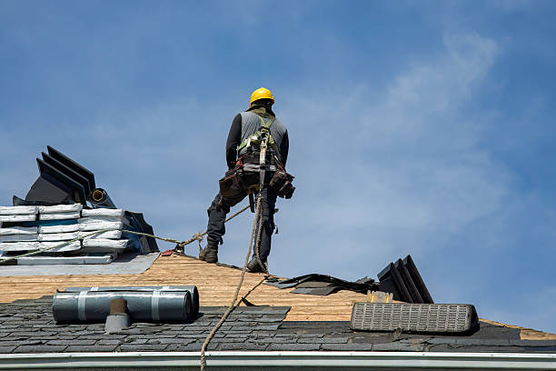 Professional Gutter Installation technician working in Shapleigh, ME
